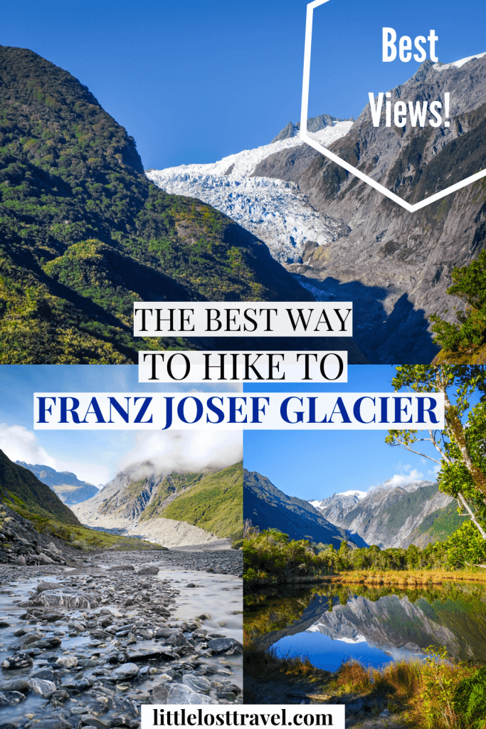 How to Hike to Franz Josef Glacier in New Zealand (via Robert's Point Track) 7 Pinterest pin for hike to franz josef glacier
