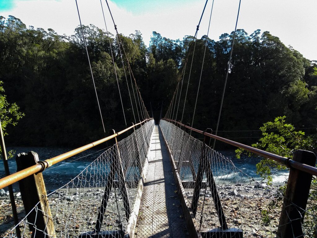 How to Hike to Franz Josef Glacier in New Zealand (via Robert's Point Track) 2 bridge on roberts point track