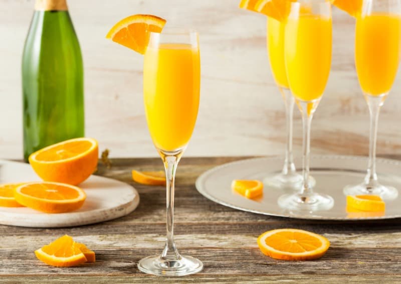 Mimosas have plenty of orange juice