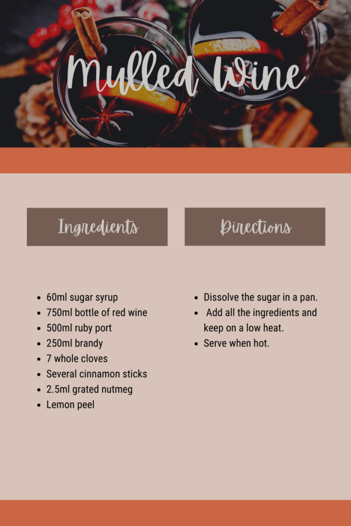 Mulled wine is a classic cocktail from around the world
