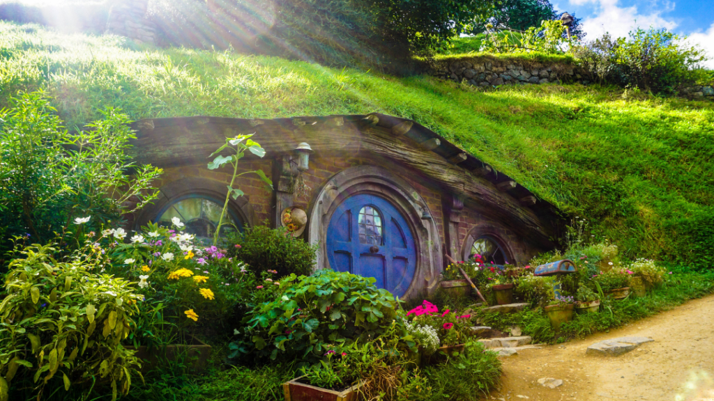 A hobbit hole from the Hobbiton Movie Set