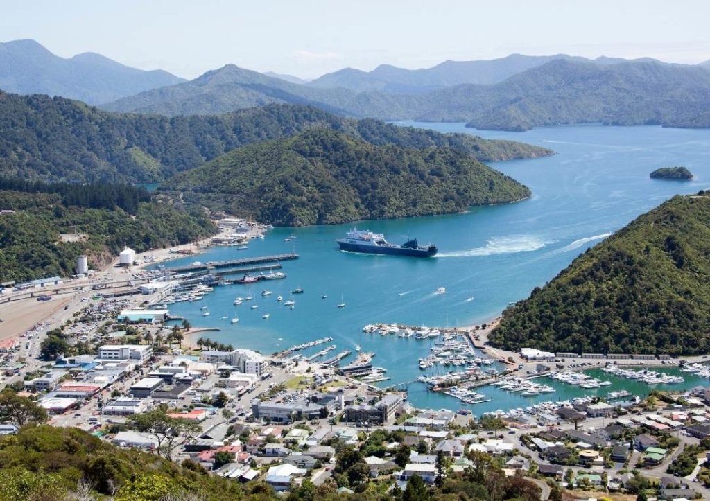 14 Incredible Hikes On the South Island of New Zealand 9 Ferry coming into the harbour at Picton in New Zealand.