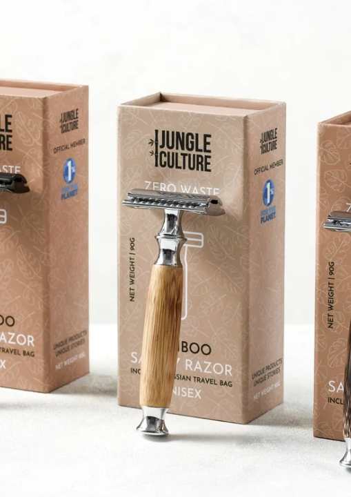 Product image of Jungle Culture razor and box. 